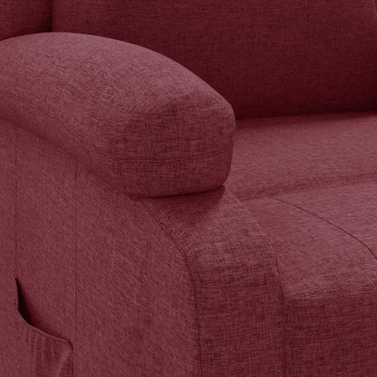 Poltrona Reclinabile in Tessuto Rosso Vino