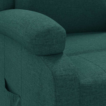 Poltrona Reclinabile in Tessuto Verde Scuro
