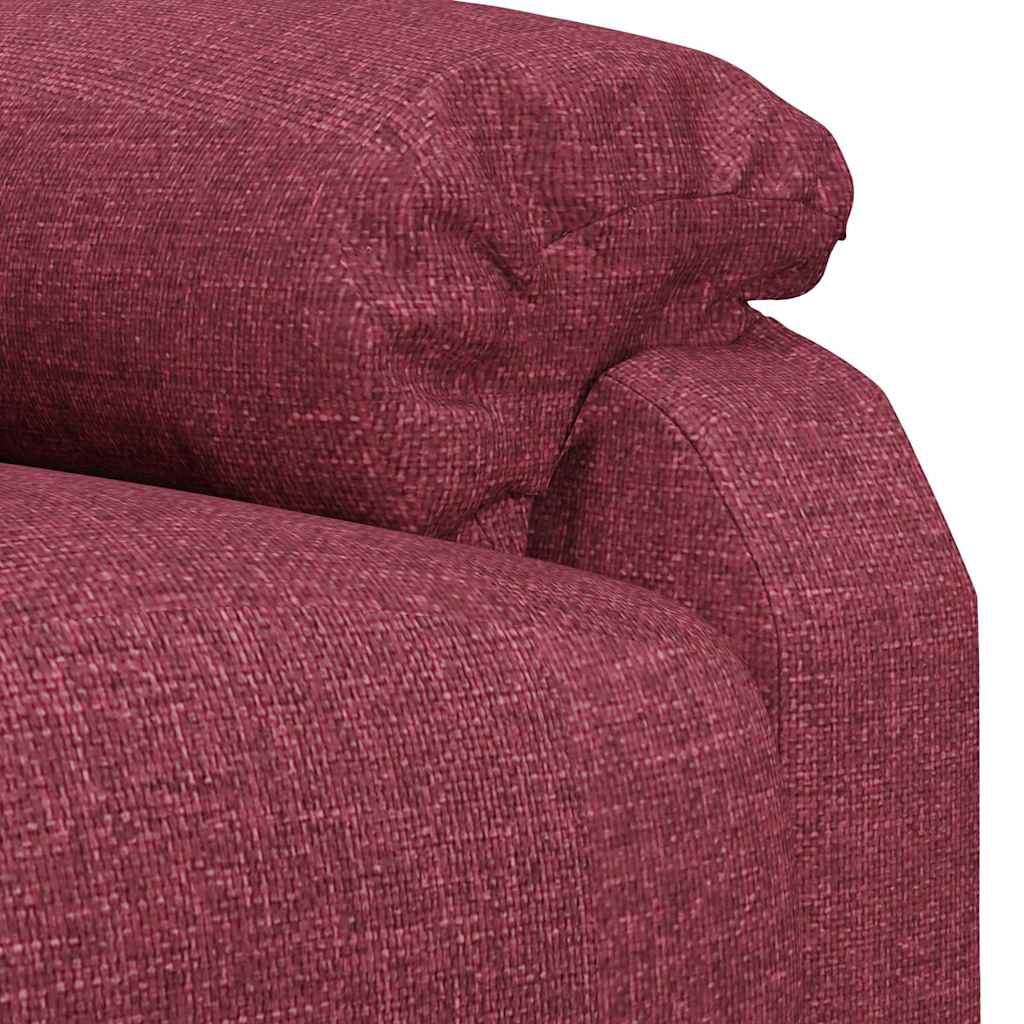 Poltrona Reclinabile in Tessuto Rosso Vino
