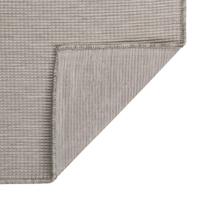 Tappeto da Esterni a Tessitura Piatta 80x150 cm Grigio Chiaro