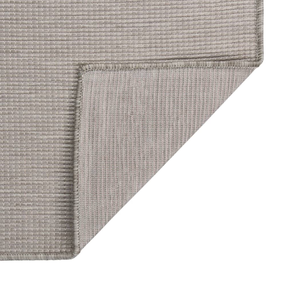 Tappeto da Esterni a Tessitura Piatta 80x250 cm Grigio Chiaro