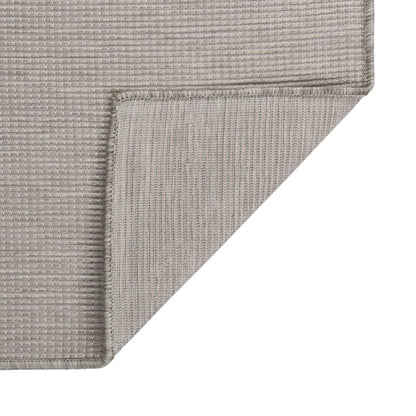 Tappeto da Esterni a Tessitura Piatta 80x250 cm Grigio Chiaro