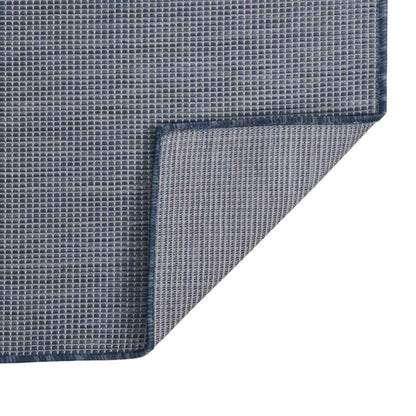 Tappeto da Esterni a Tessitura Piatta 140x200 cm Blu | homemem39