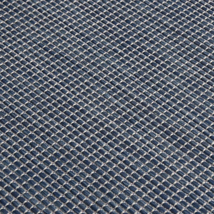 Tappeto da Esterni a Tessitura Piatta 140x200 cm Blu | homemem39