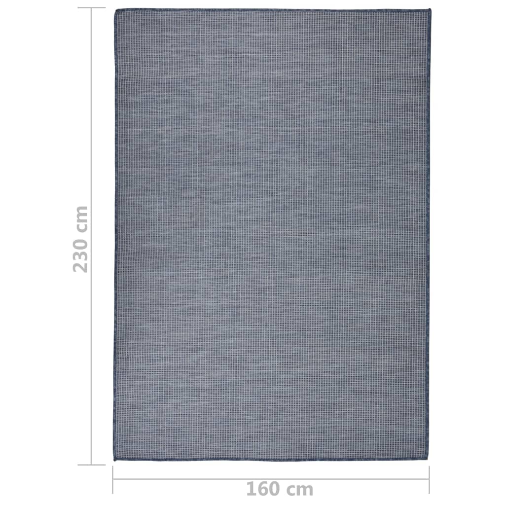 Tappeto da Esterni a Tessitura Piatta 160x230 cm Blu - homemem39
