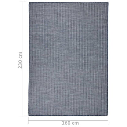 Tappeto da Esterni a Tessitura Piatta 160x230 cm Blu - homemem39