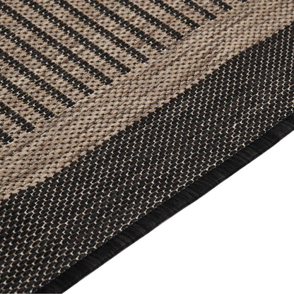 Flat Woven Outdoor Rug 100x200 cm Dark Brown