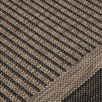 Flat Woven Outdoor Rug 100x200 cm Dark Brown