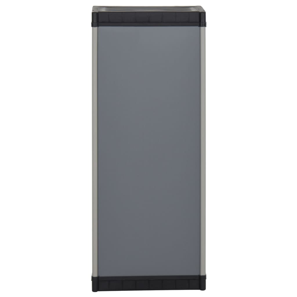 Armadietto da Giardino con 1 Ripiano Grigio e Nero 35x40x85 cm | homemem39