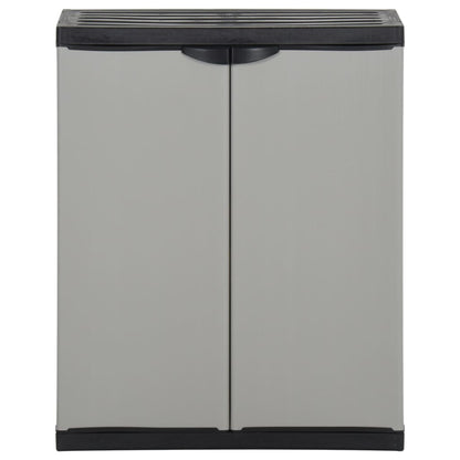Armadio per Rifiuti da Giardino Grigio e Nero 68x40x85 cm in PP - homemem39