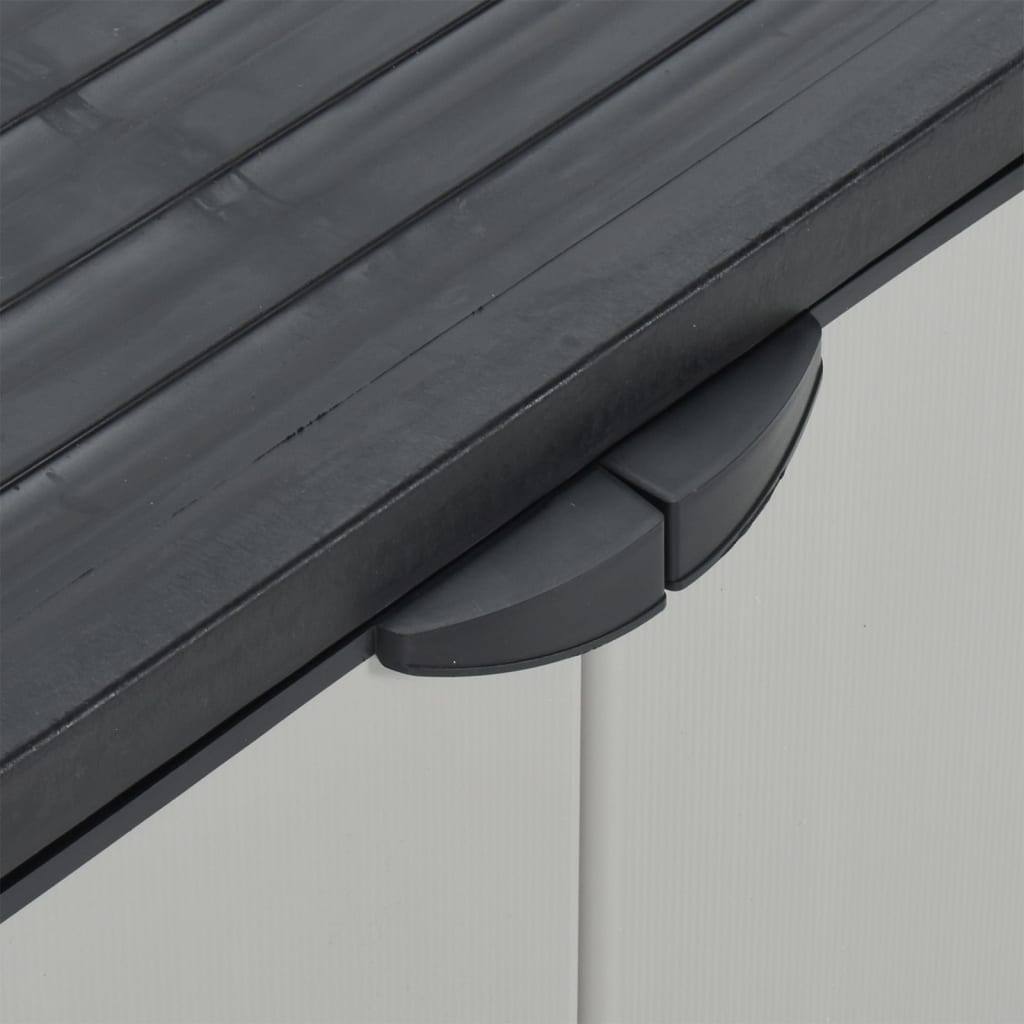 Armadio per Rifiuti da Giardino Grigio e Nero 68x40x85 cm in PP - homemem39