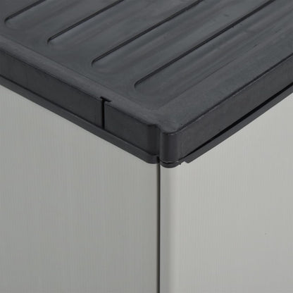 Armadio per Rifiuti da Giardino Grigio e Nero 68x40x85 cm in PP - homemem39