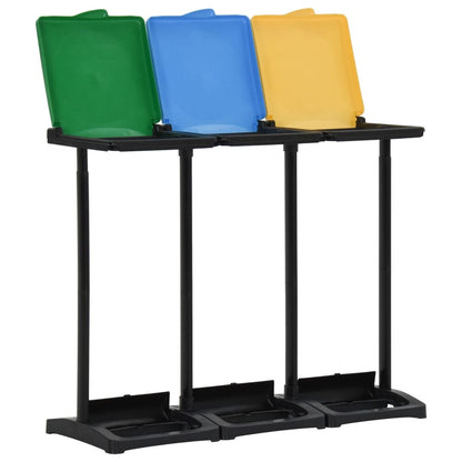 Supporti Sacchi Rifiuti con Coperchio 240-330 L Multicolori PP | homemem39