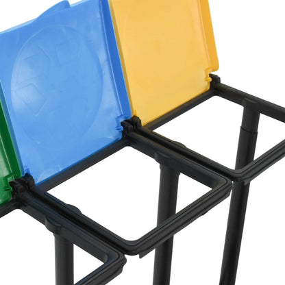 Supporti Sacchi Rifiuti con Coperchio 240-330 L Multicolori PP | homemem39