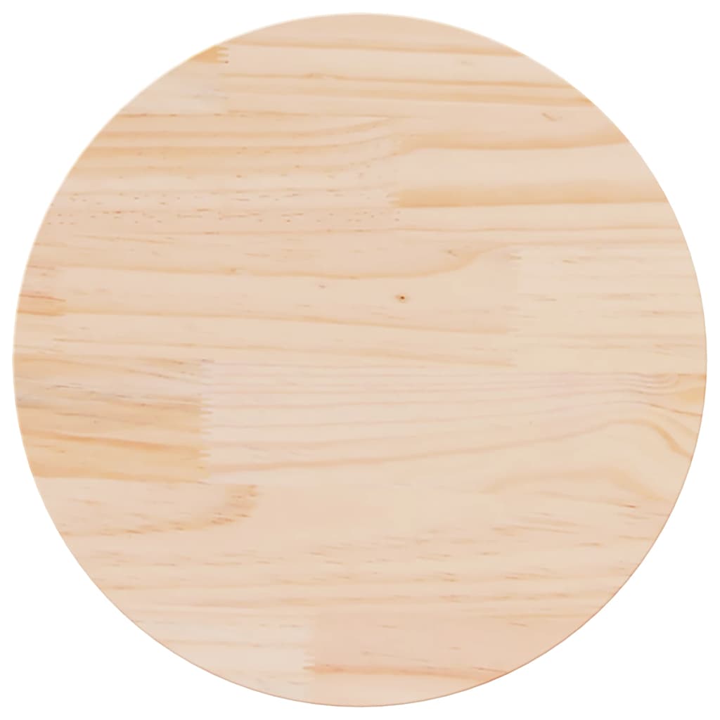 Piano Tavolo Ø70x2,5 cm in Legno Massello di Pino | homemem39