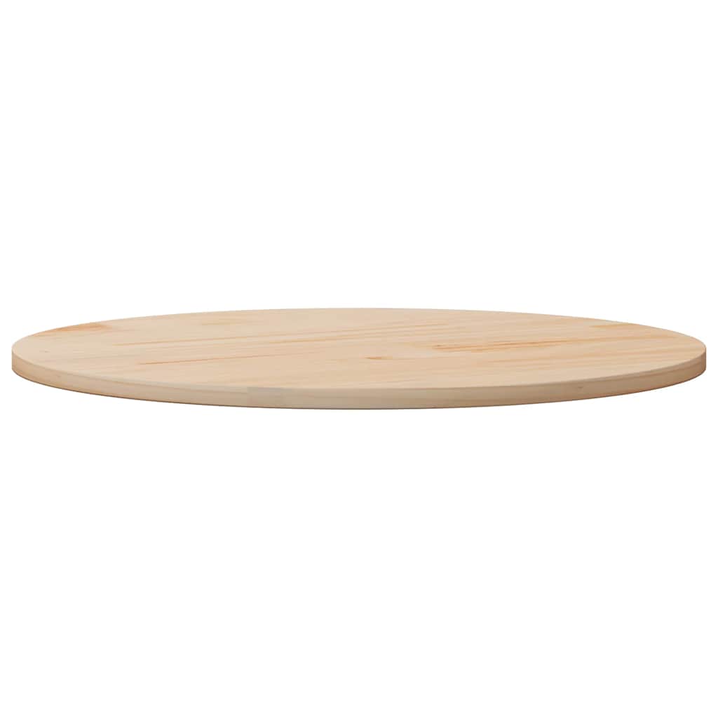 Piano Tavolo Ø80x2,5 cm in Legno Massello di Pino
