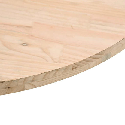 Piano Tavolo Ø80x2,5 cm in Legno Massello di Pino