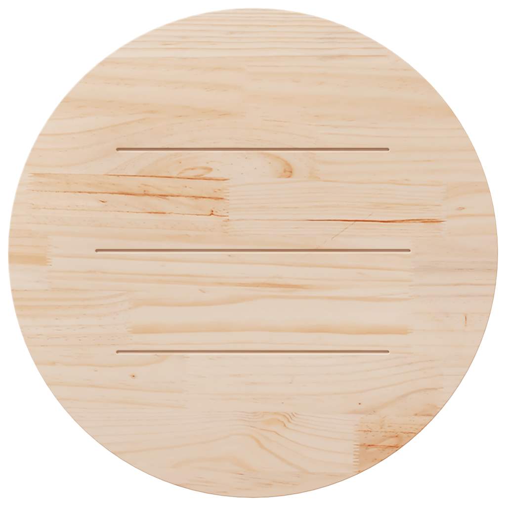 Piano Tavolo Ø90x2,5 cm in Legno Massello di Pino