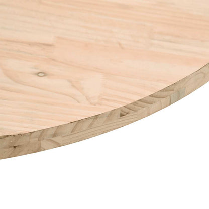 Piano Tavolo Ø90x2,5 cm in Legno Massello di Pino