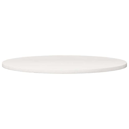 Piano Tavolo Bianco Ø90x2,5 cm in Legno Massello di Pino