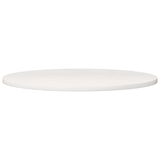 Piano Tavolo Bianco Ø90x2,5 cm in Legno Massello di Pino