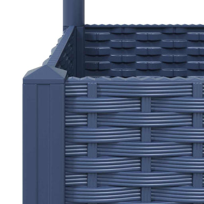 Fioriera da giardino con traliccio blu grigio 80x40x136 cm PP