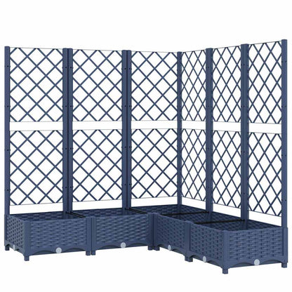 Fioriera Giardino e Graticcio Grigio Blu 120x120x121,5 cm PP