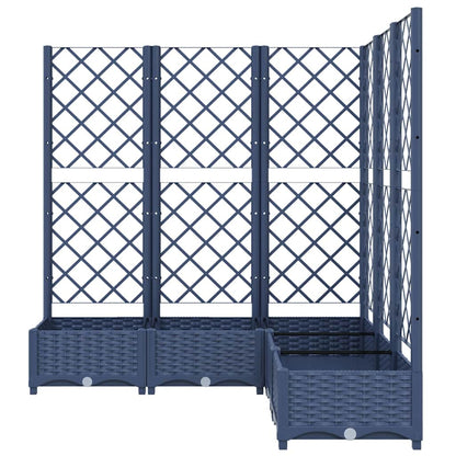 Fioriera Giardino e Graticcio Grigio Blu 120x120x121,5 cm PP | homemem39