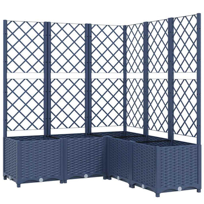 Fioriera da Giardino Graticcio Grigio Blu 120x120x136cm PP