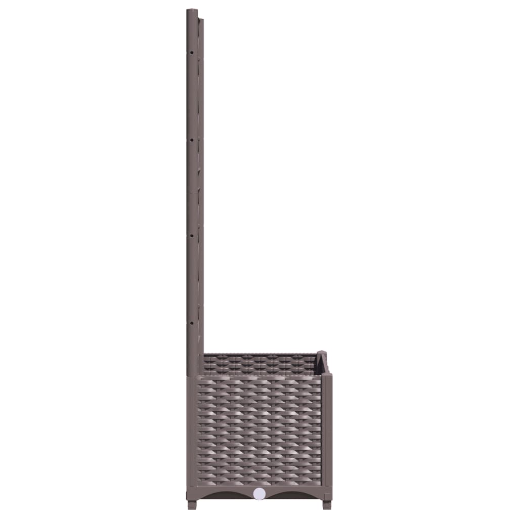 Fioriera da Giardino con Graticcio Marrone 40x40x136 cm in PP | homemem39