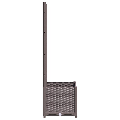 Fioriera da Giardino con Graticcio Marrone 40x40x136 cm in PP | homemem39