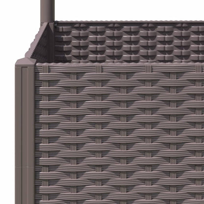 Fioriera da Giardino con Graticcio Marrone 40x40x136 cm in PP | homemem39