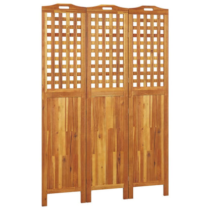 Divisorio a 3 Pannelli 121,5x2x180 cm Legno Massello di Acacia | homemem39