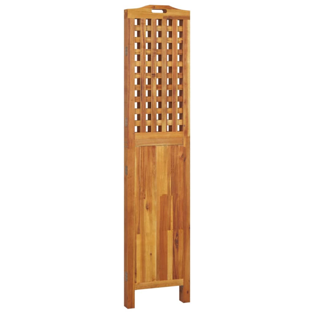 Divisorio a 3 Pannelli 121,5x2x180 cm Legno Massello di Acacia | homemem39