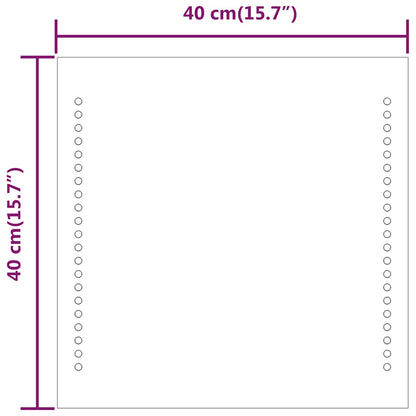 Specchio da Bagno con Luci LED 40x40 cm