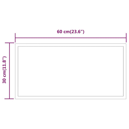 Specchio da Bagno con Luci LED 60x30 cm