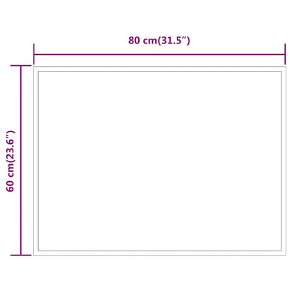 Specchio da Bagno con Luci LED 80x60 cm | homemem39