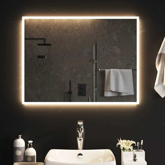 Specchio da Bagno con Luci LED 80x60 cm | homemem39