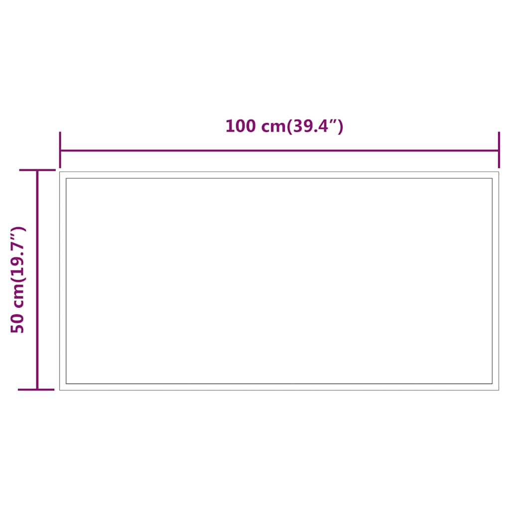 Specchio da Bagno con Luci LED 100x50 cm | homemem39