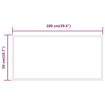 Specchio da Bagno con Luci LED 100x50 cm | homemem39