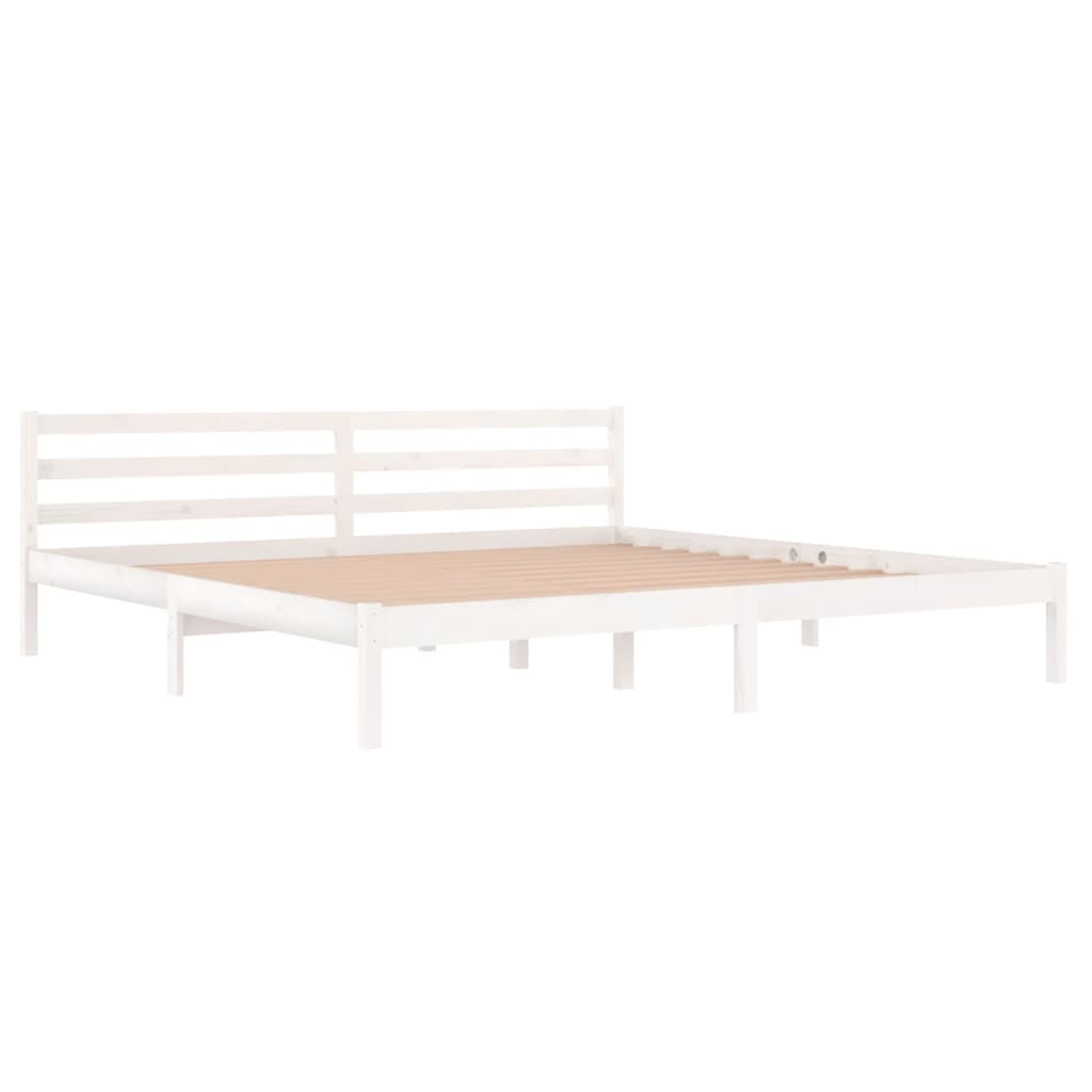 Giroletto in Legno Massello di Pino 200x200 cm Bianco | homemem39