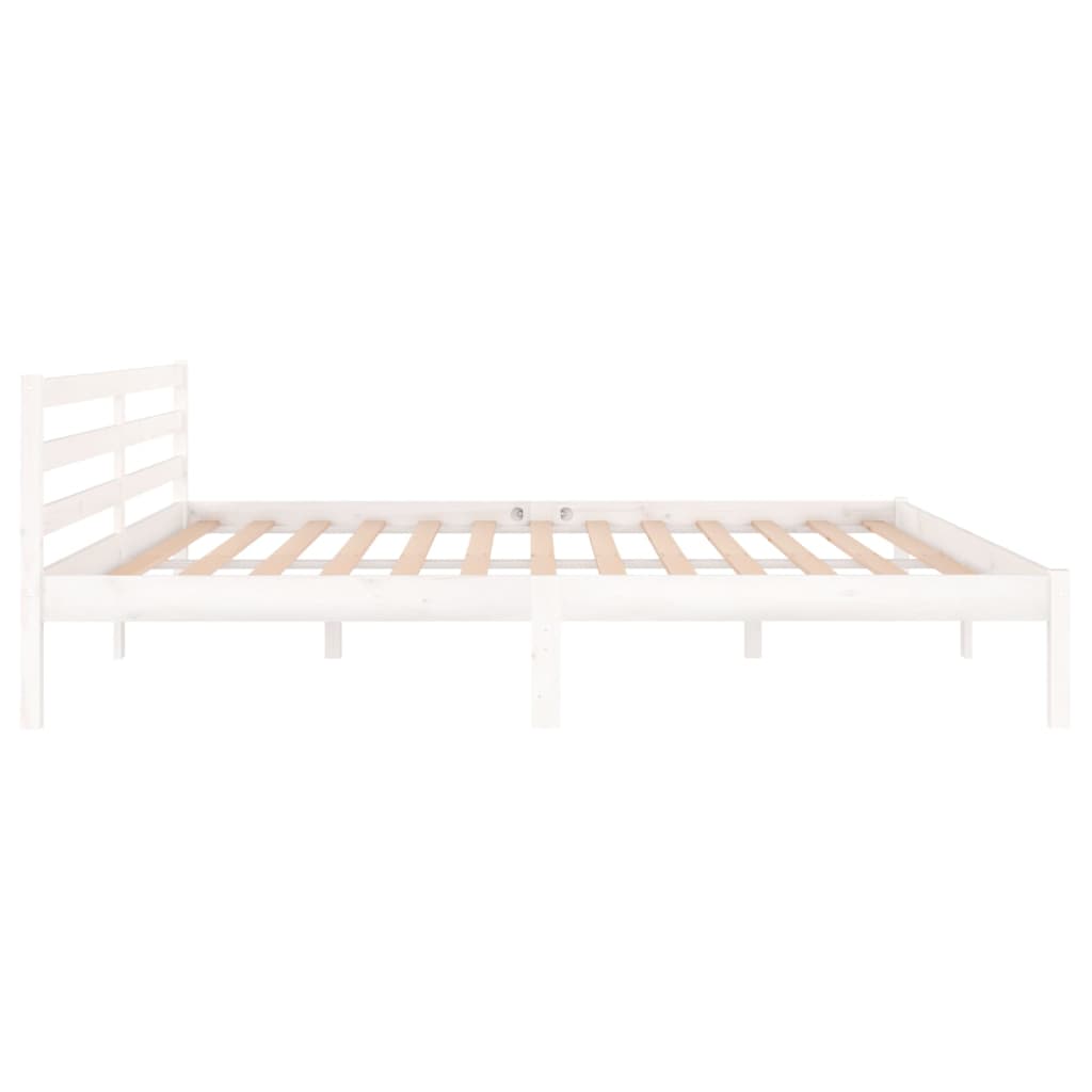 Giroletto in Legno Massello di Pino 200x200 cm Bianco | homemem39