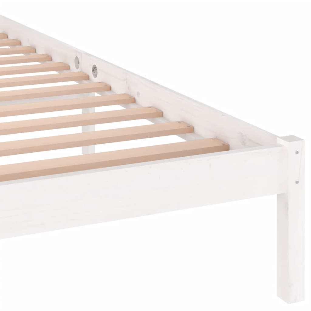 Giroletto in Legno Massello di Pino 200x200 cm Bianco | homemem39