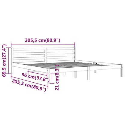 Giroletto in Legno Massello di Pino 200x200 cm Bianco | homemem39