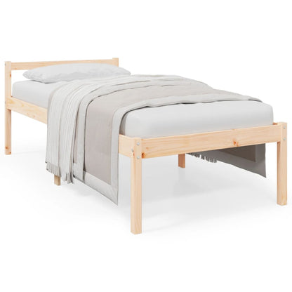 Letto per Anziani 75x190 cm Small Single Legno Massello di Pino | homemem39