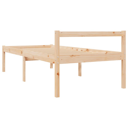 Letto per Anziani 75x190 cm Small Single Legno Massello di Pino | homemem39
