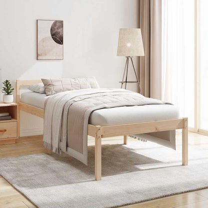 Letto per Anziani 90x200 cm in Legno Massello di Pino - homemem39