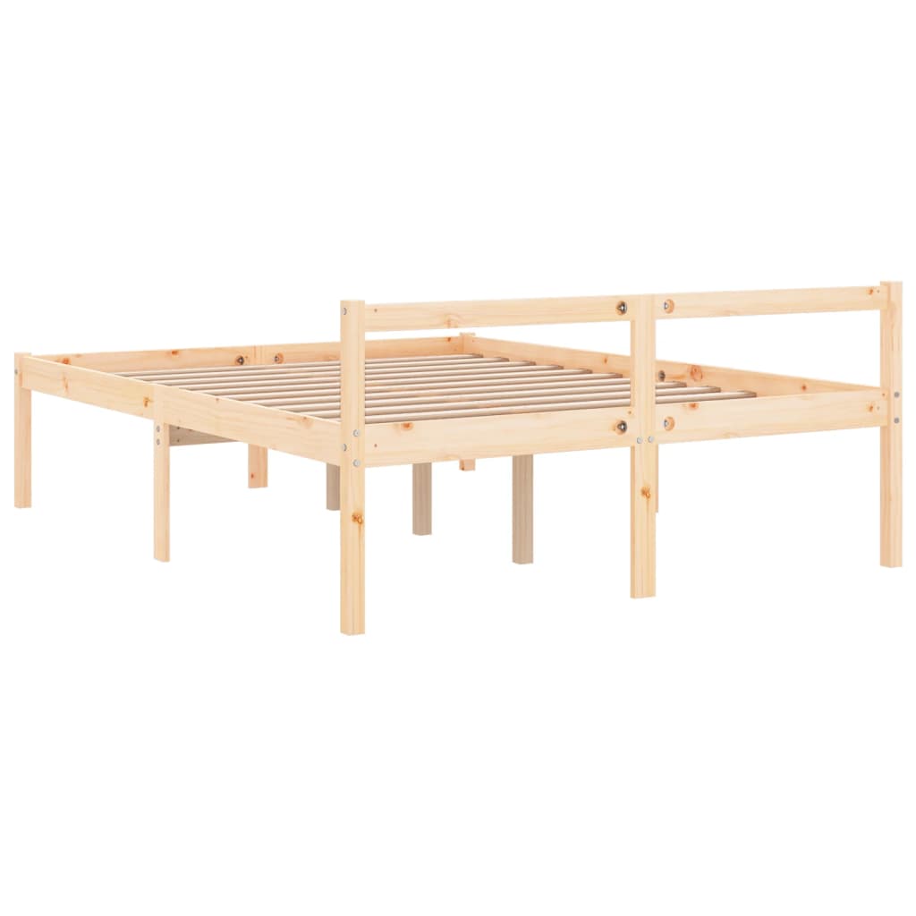 Letto per Anziani 120x200 cm in Legno Massello di Pino | homemem39