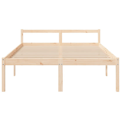 Letto per Anziani 160x200 cm in Legno Massello di Pino