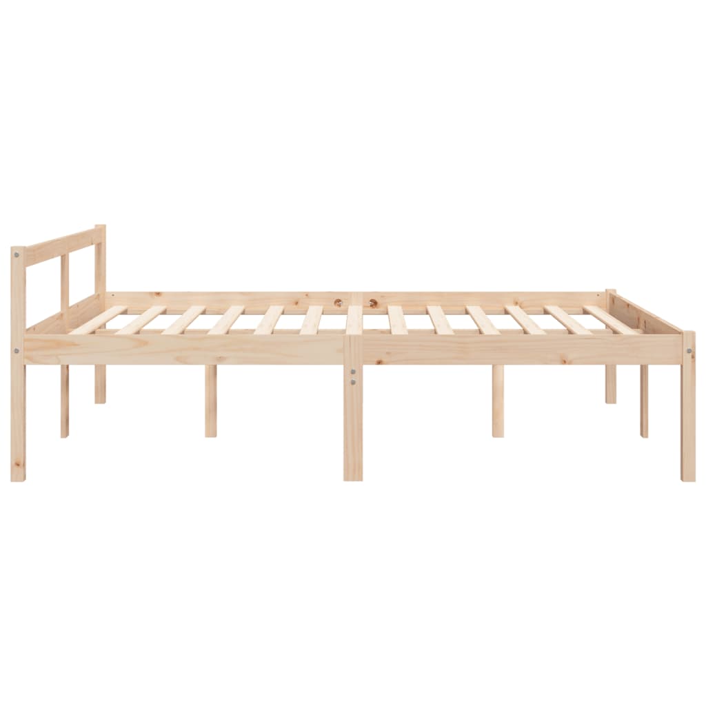 Letto per Anziani 160x200 cm in Legno Massello di Pino
